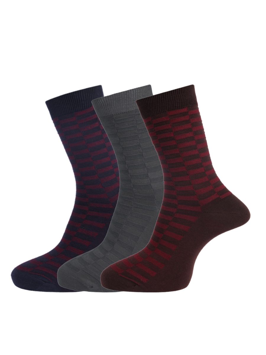 Dollar Socks Full Length Cotton Socks for Mens Free Size (Pack of 3)