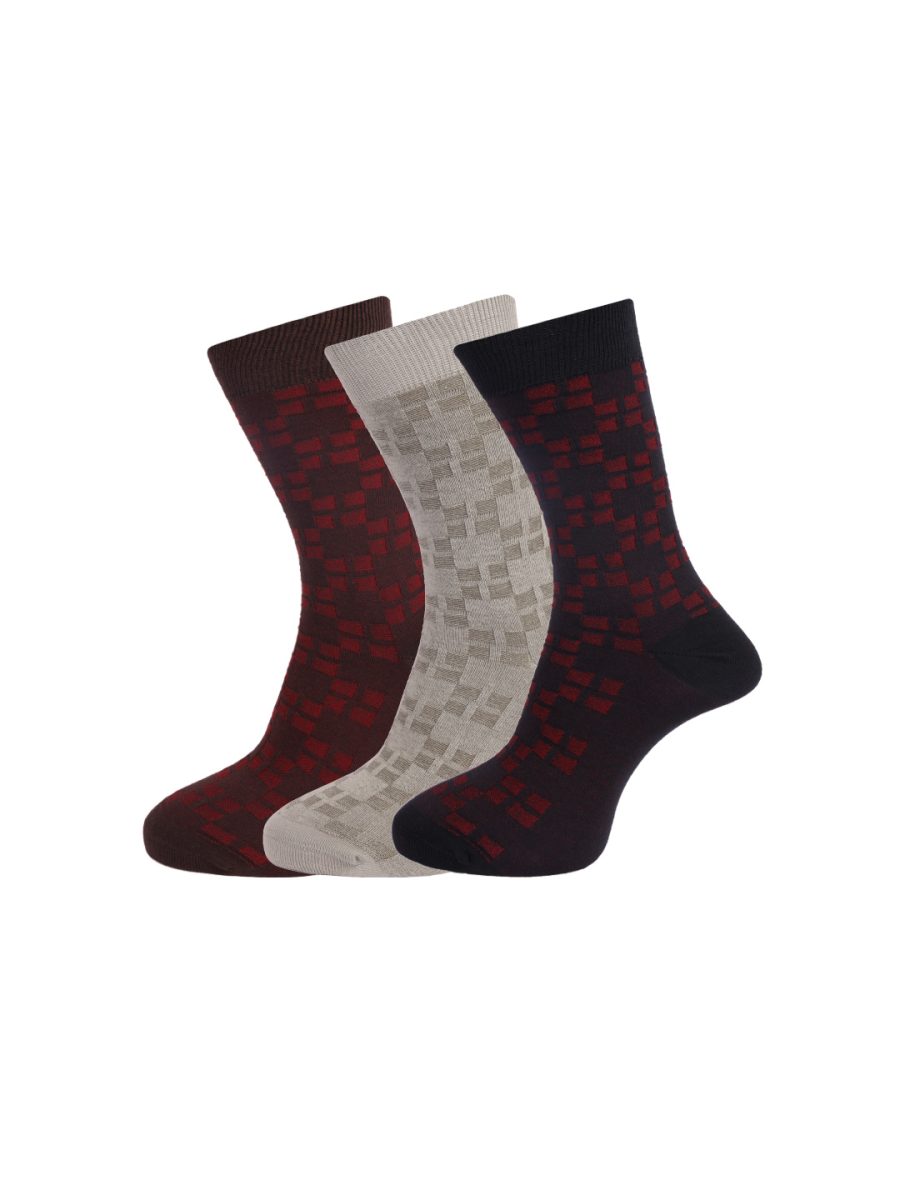 Dollar Socks Full Length Cotton Socks for Mens Free Size (Pack of 3)