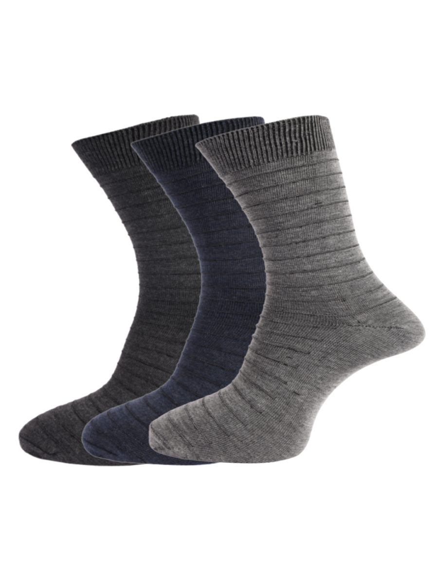 Dollar Socks Full Length Cotton Socks for Mens Free Size (Pack of 3)