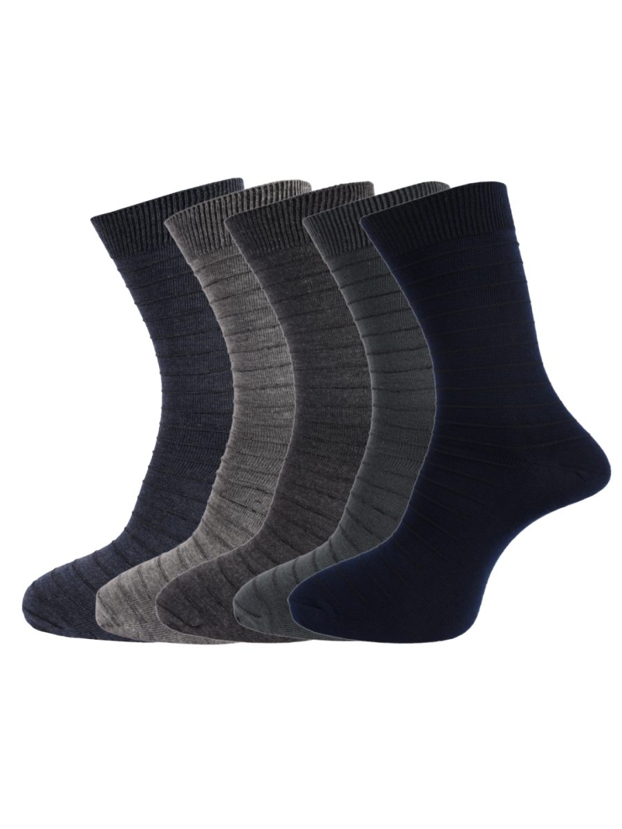 Dollar Socks Full Length Cotton Socks for Mens Free Size (Pack of 5)