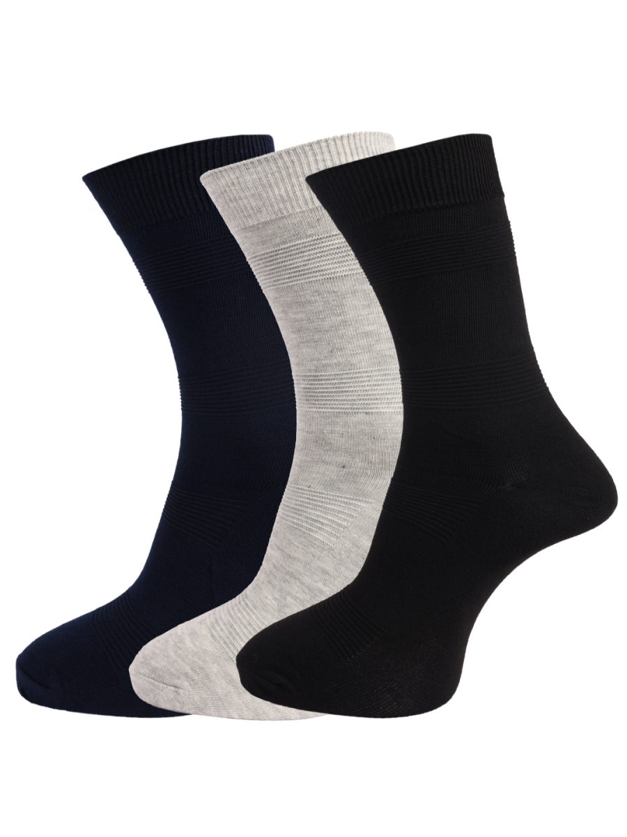 Dollar Socks Full Length Cotton Socks for Mens Free Size (Pack of 3)