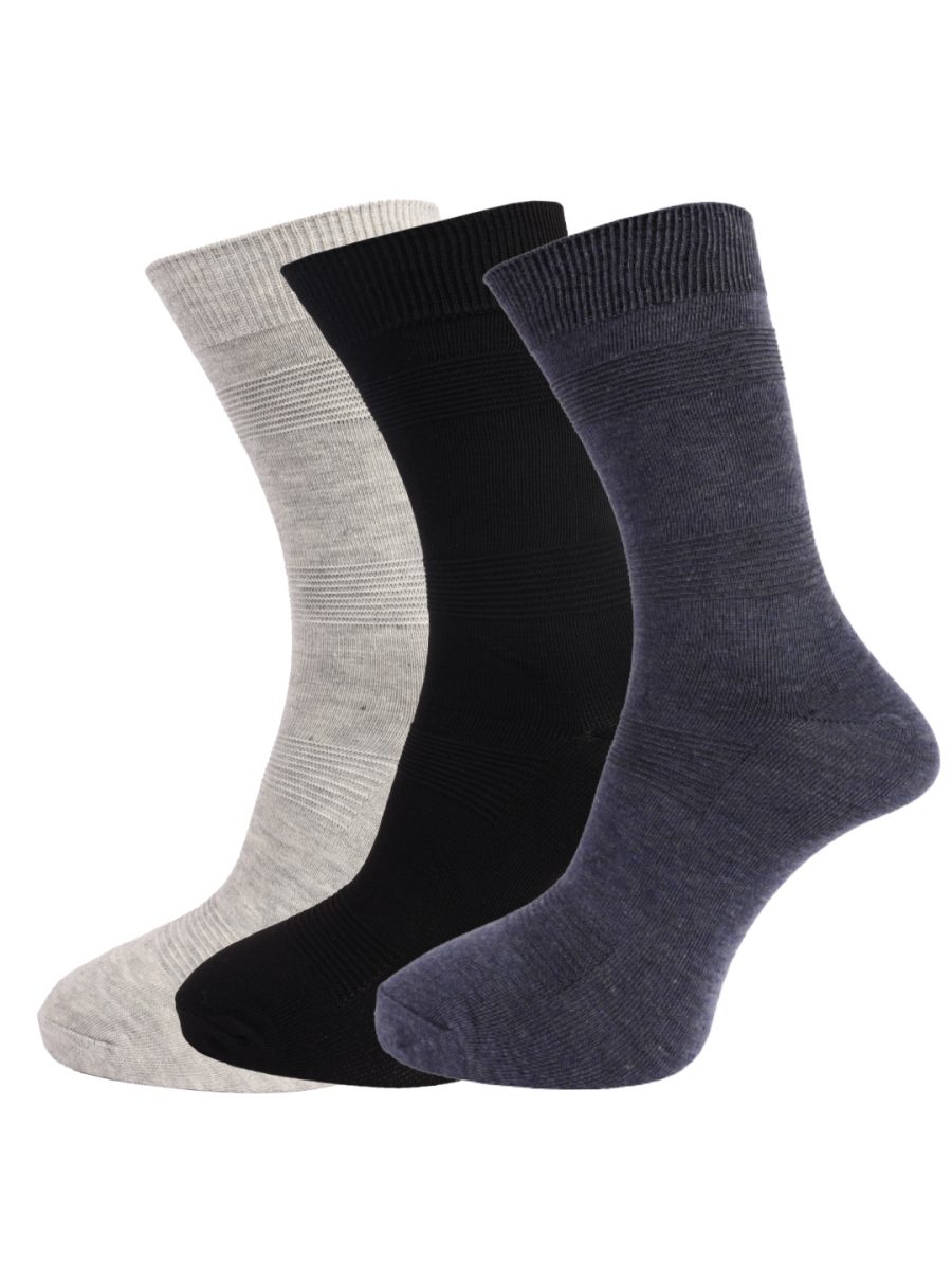 Dollar Socks Full Length Cotton Socks for Mens Free Size (Pack of 3)