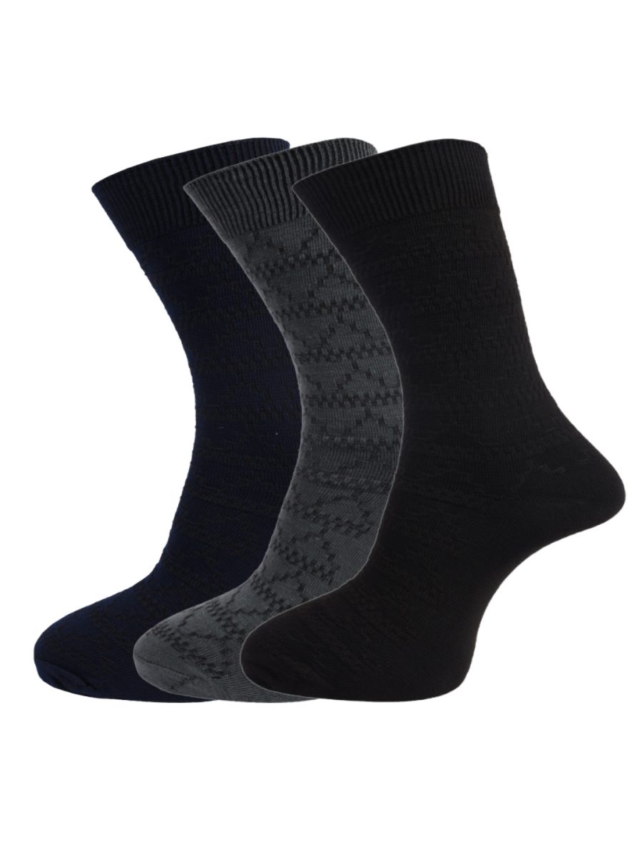 Dollar Socks Full Length Cotton Socks for Mens Free Size (Pack of 3)