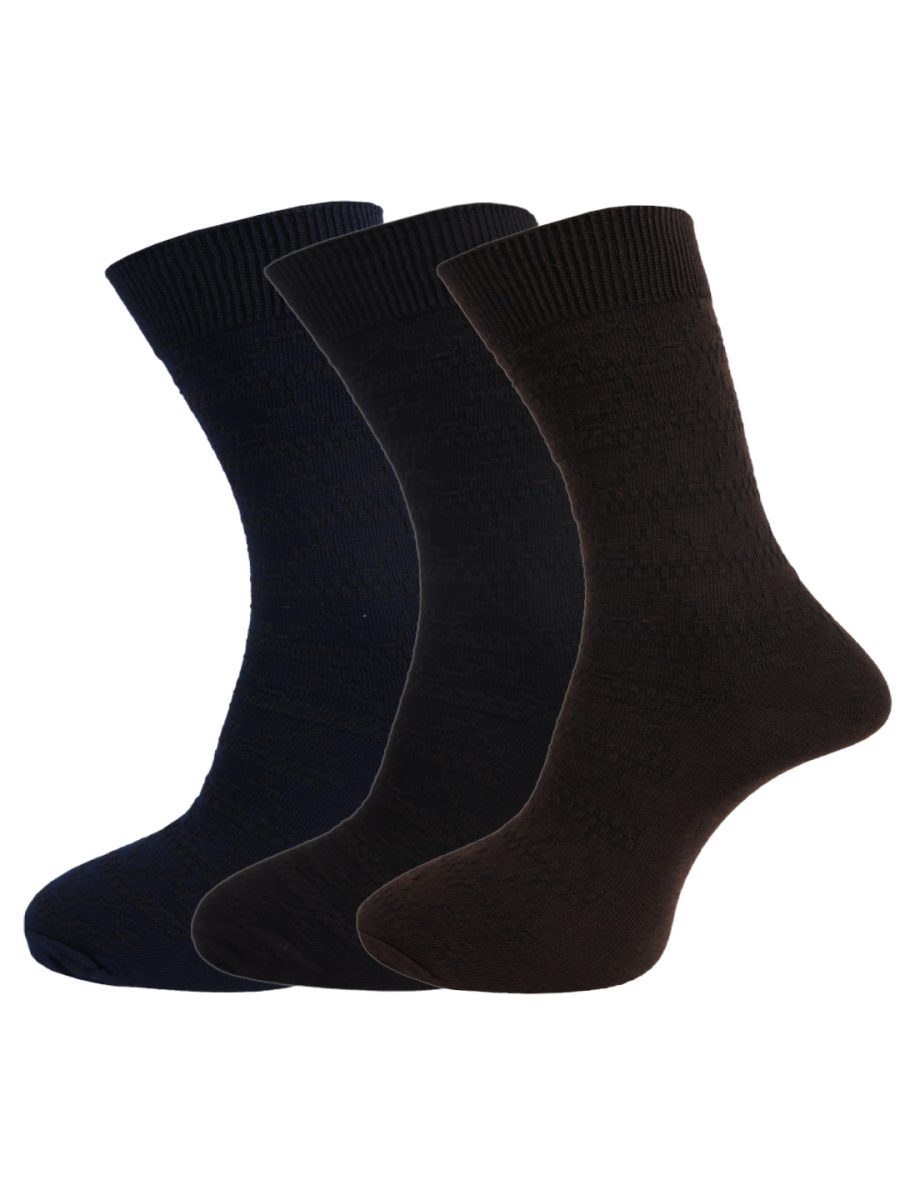 Dollar Socks Full Length Cotton Socks for Mens Free Size (Pack of 3)