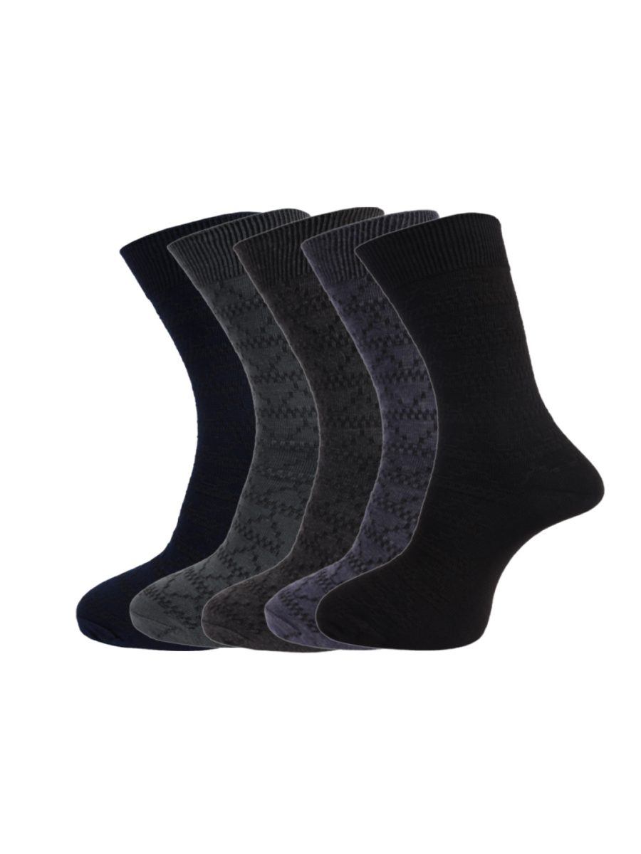 Dollar Socks Full Length Cotton Socks for Mens Free Size (Pack of 5)