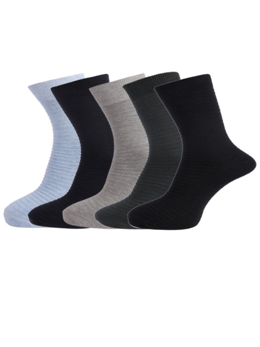 Dollar Socks Full Length Cotton Socks for Mens Free Size (Pack of 5)