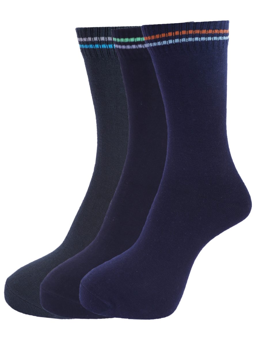 Dollar Socks Full Length Cotton Socks for Mens Free Size (Pack of 3)