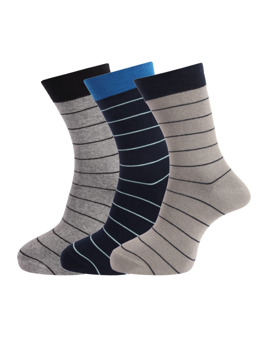 Dollar Socks Full Length Cotton Socks for Mens Free Size (Pack of 3)