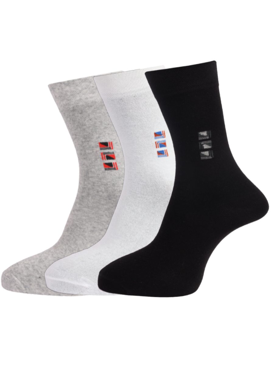 Dollar Socks Full Length Cotton Socks for Mens Free Size (Pack of 3)