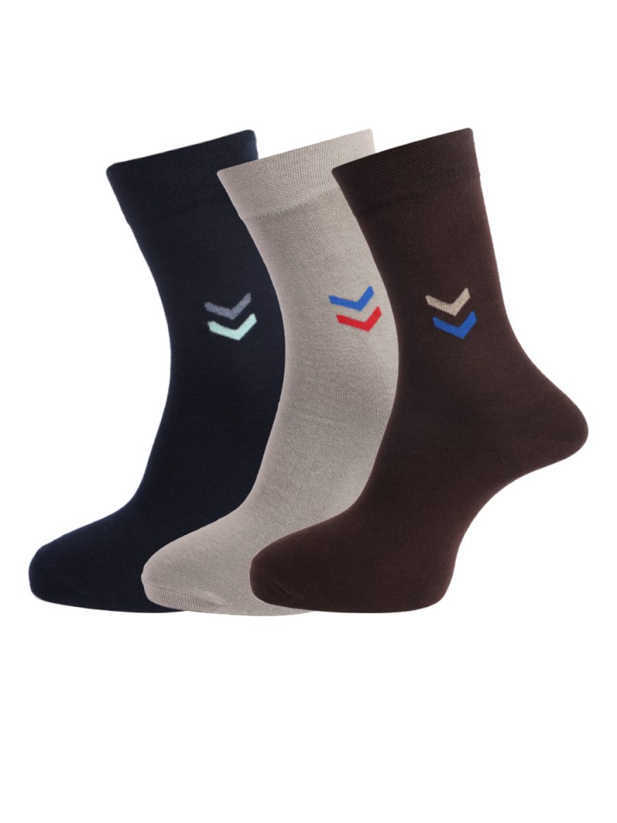 Dollar Socks Full Length Cotton Socks for Mens Free Size (Pack of 3)