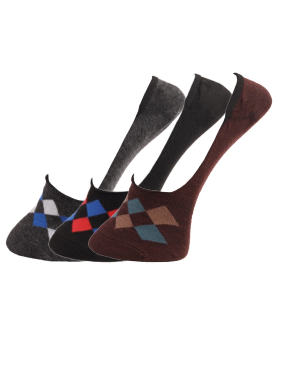 Dollar Cotton No Show Socks for Men's Free Size (Pack of 3)