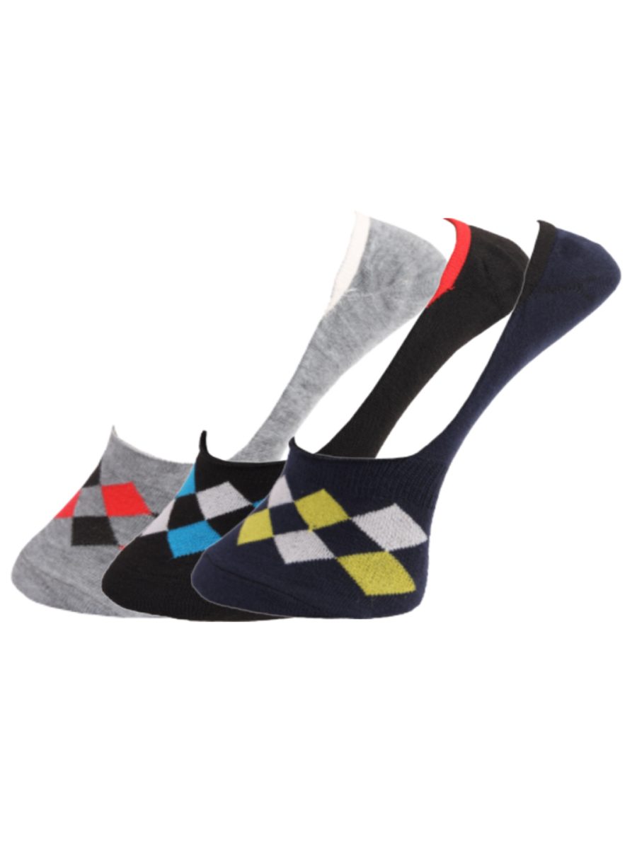 Dollar Cotton No Show Socks for Men's Free Size (Pack of 3)