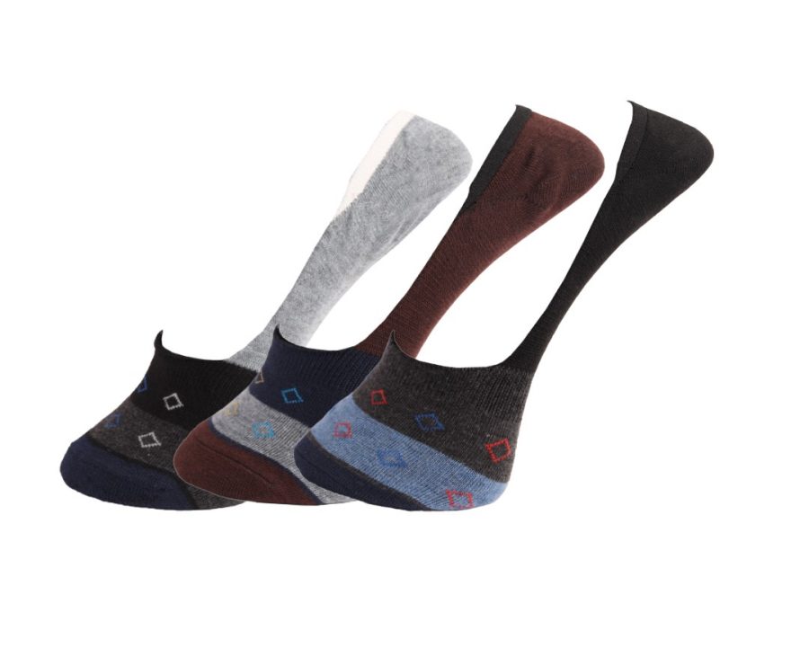 Dollar Cotton No Show Socks for Men's Free Size (Pack of 3)
