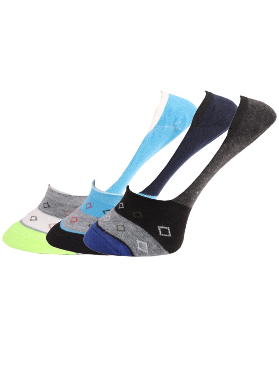 Dollar Cotton No Show Socks for Men's Free Size (Pack of 3)
