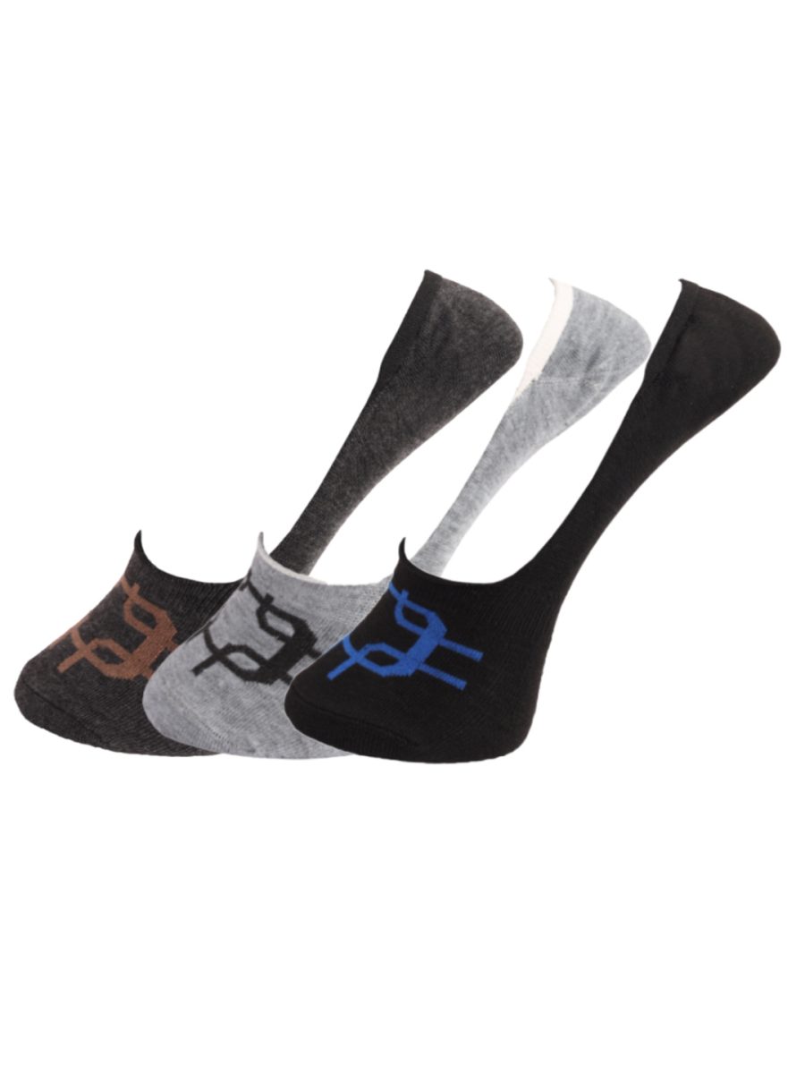 Dollar Cotton No Show Socks for Men's Free Size (Pack of 3)