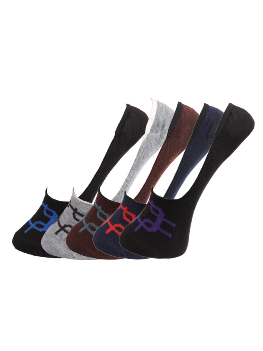 Dollar Cotton No Show Socks for Men's Free Size (Pack of 5)