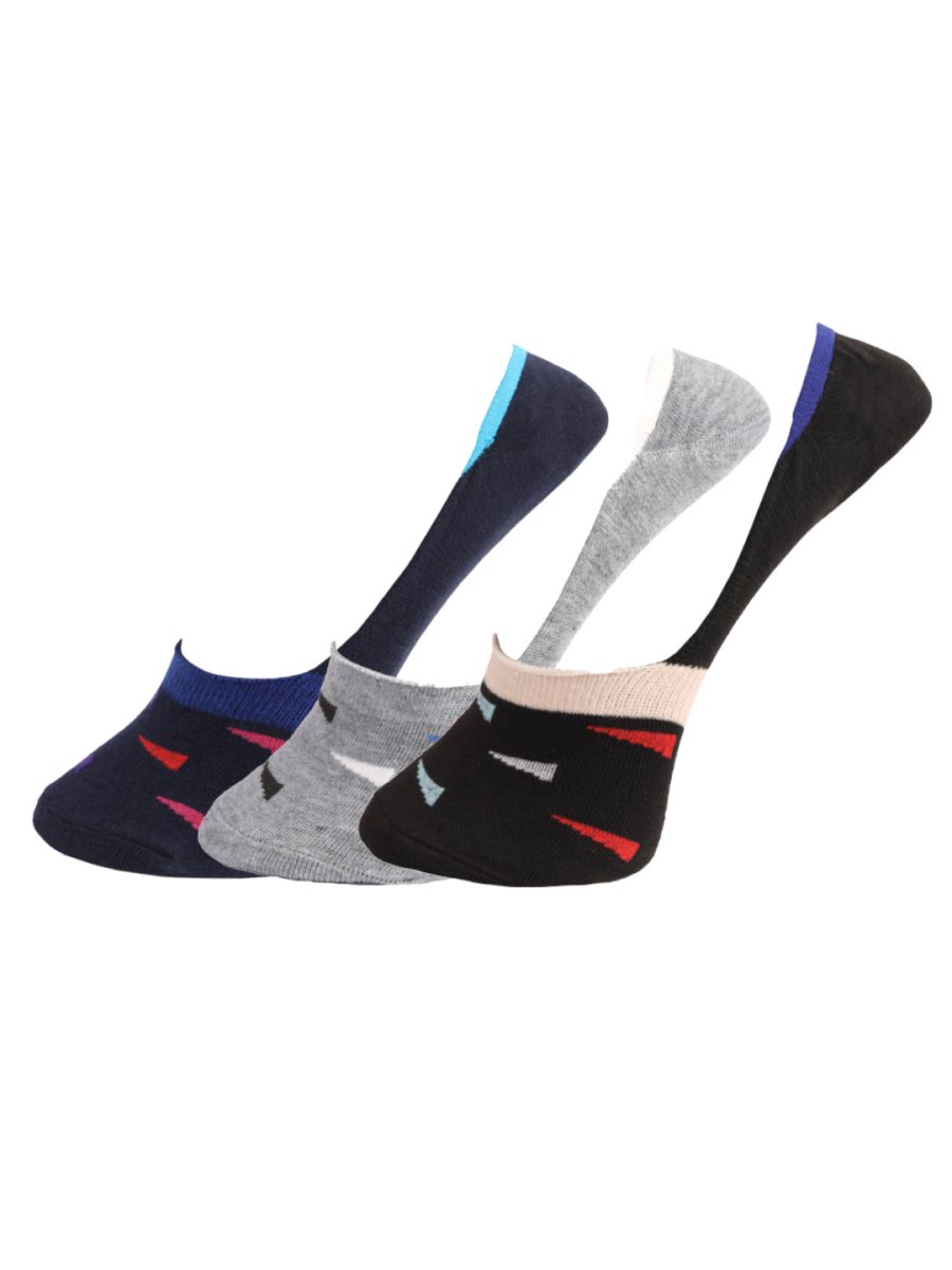 Dollar Cotton No Show Socks for Men's Free Size (Pack of 3)