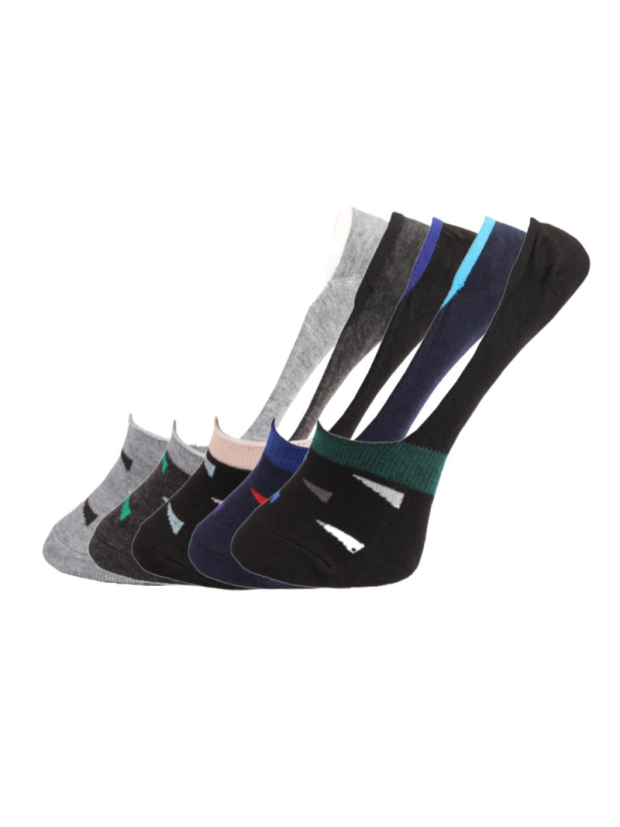 Dollar Cotton No Show Socks for Men's Free Size (Pack of 5)