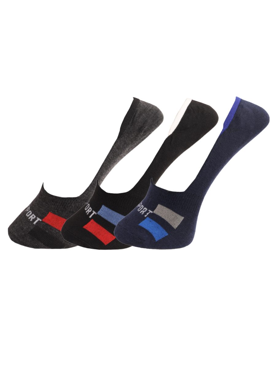 Dollar Cotton No Show Socks for Men's Free Size (Pack of 3)