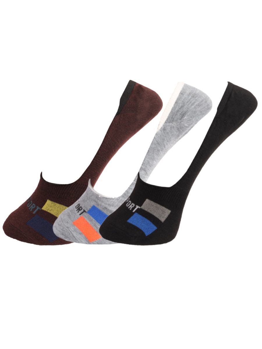 Dollar Cotton No Show Socks for Men's Free Size (Pack of 3)