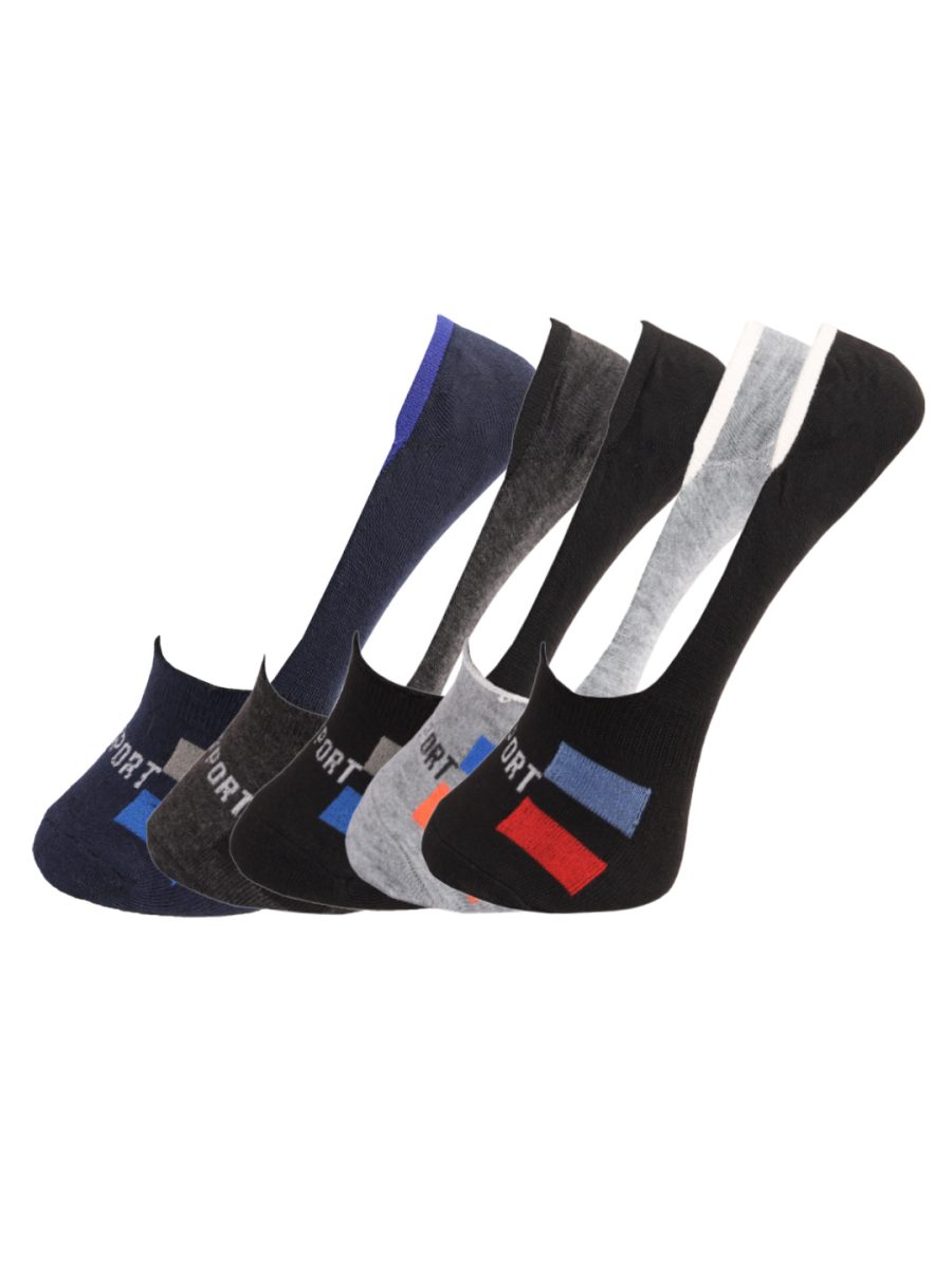 Dollar Cotton No Show Socks for Men's Free Size (Pack of 5)