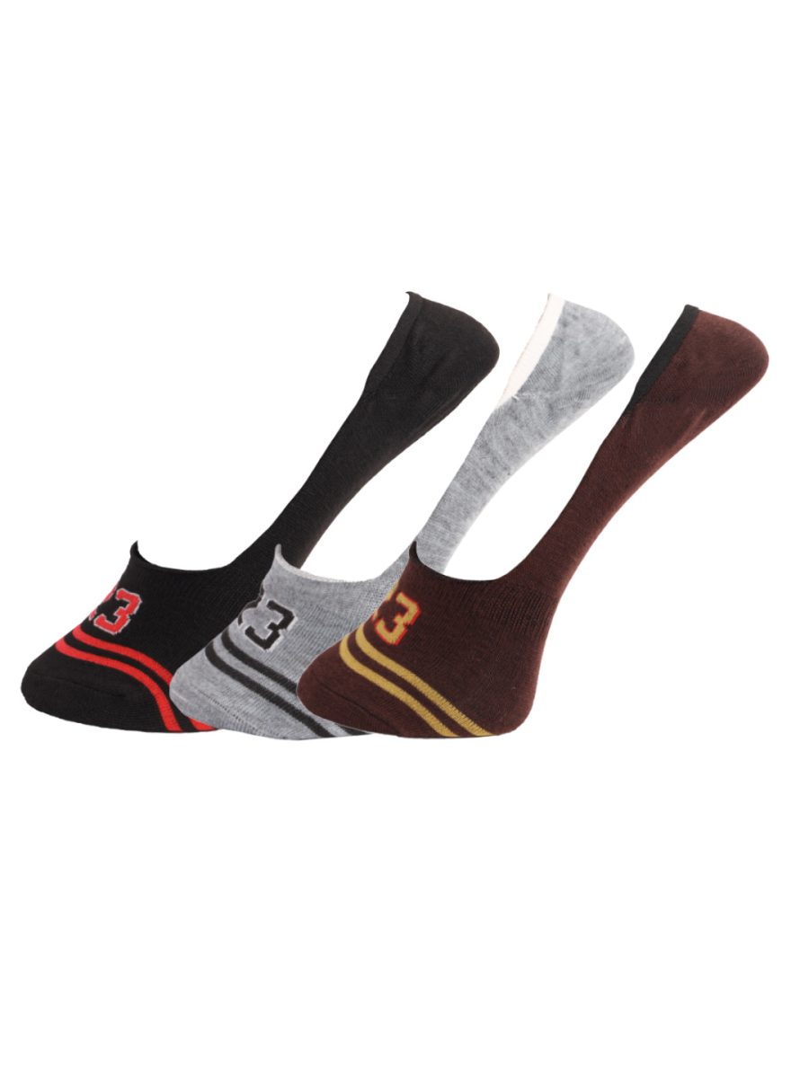 Dollar Cotton No Show Socks for Men's Free Size (Pack of 3)