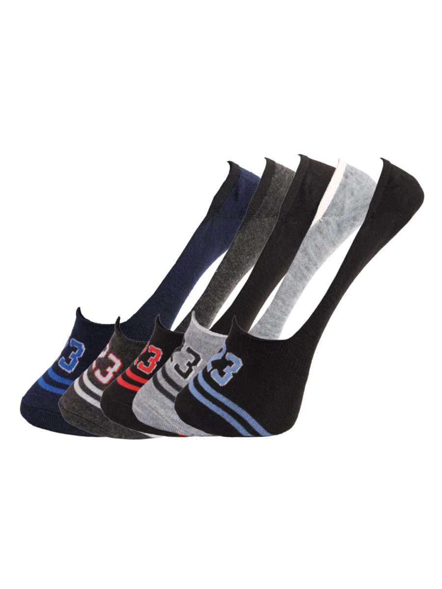 Dollar Cotton No Show Socks for Men's Free Size (Pack of 5)