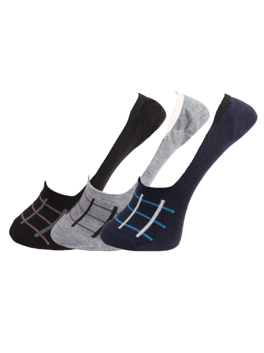 Dollar Cotton No Show Socks for Men's Free Size (Pack of 3)