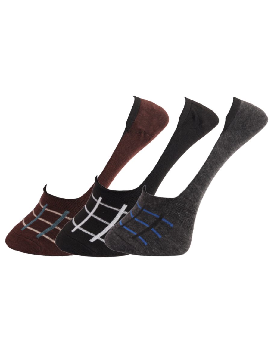 Dollar Cotton No Show Socks for Men's Free Size (Pack of 3)