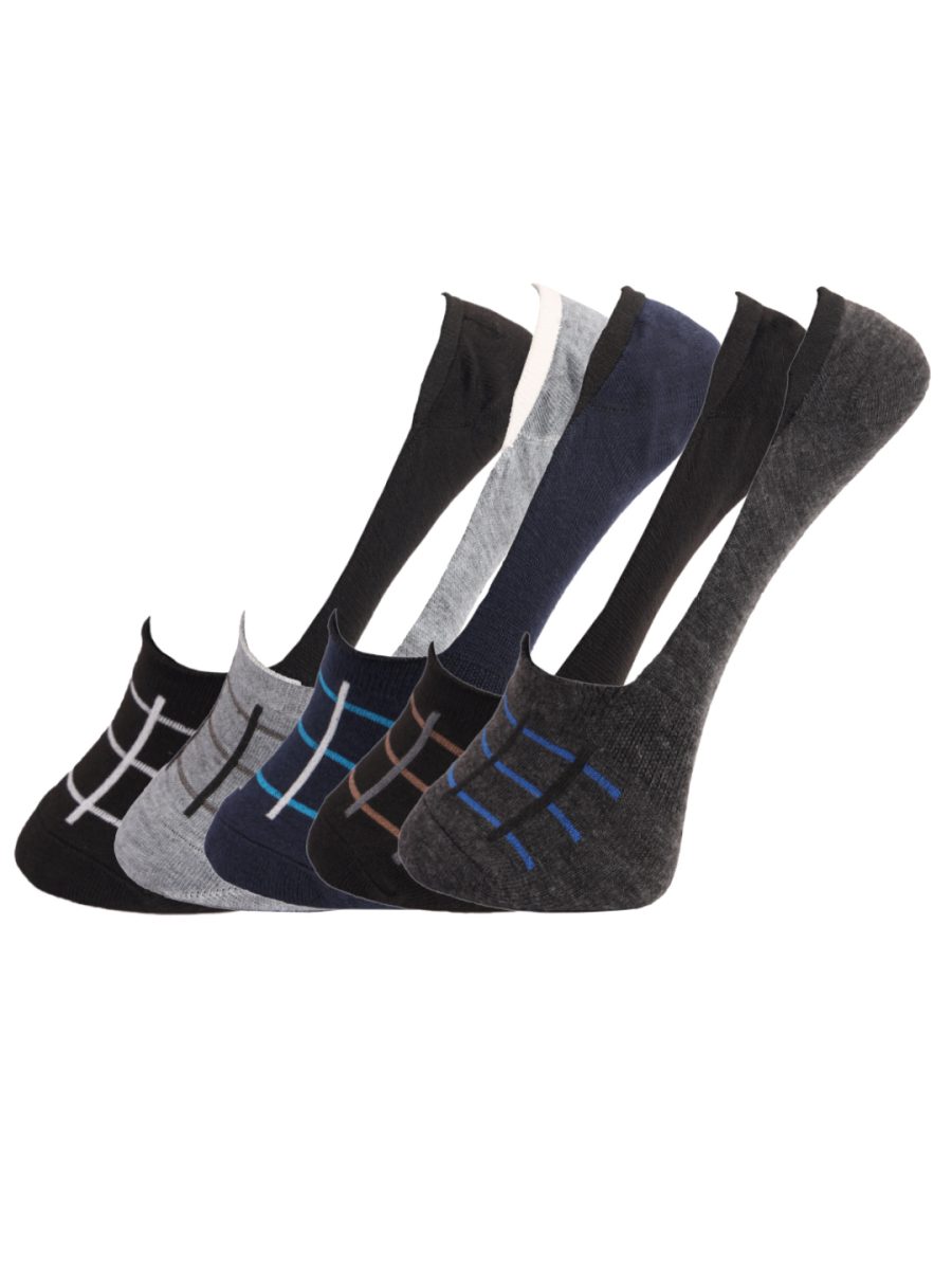 Dollar Cotton No Show Socks for Men's Free Size (Pack of 5)