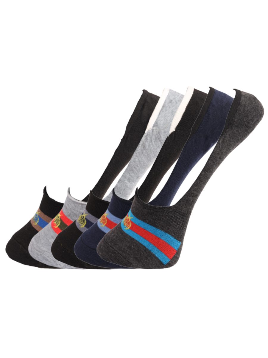 Dollar Cotton No Show Socks for Men's Free Size (Pack of 5)