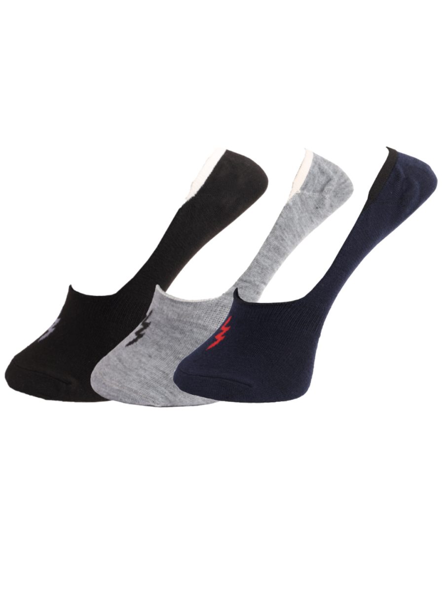 Dollar Cotton No Show Socks for Men's Free Size (Pack of 3)