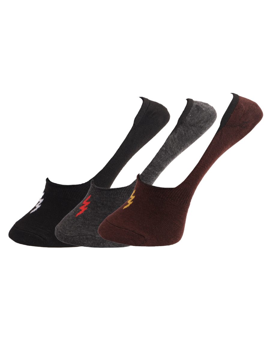 Dollar Cotton No Show Socks for Men's Free Size (Pack of 3)
