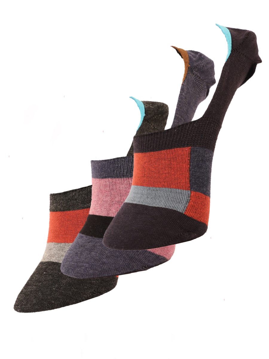 Dollar Cotton No Show Socks for Men's Free Size (Pack of 3)