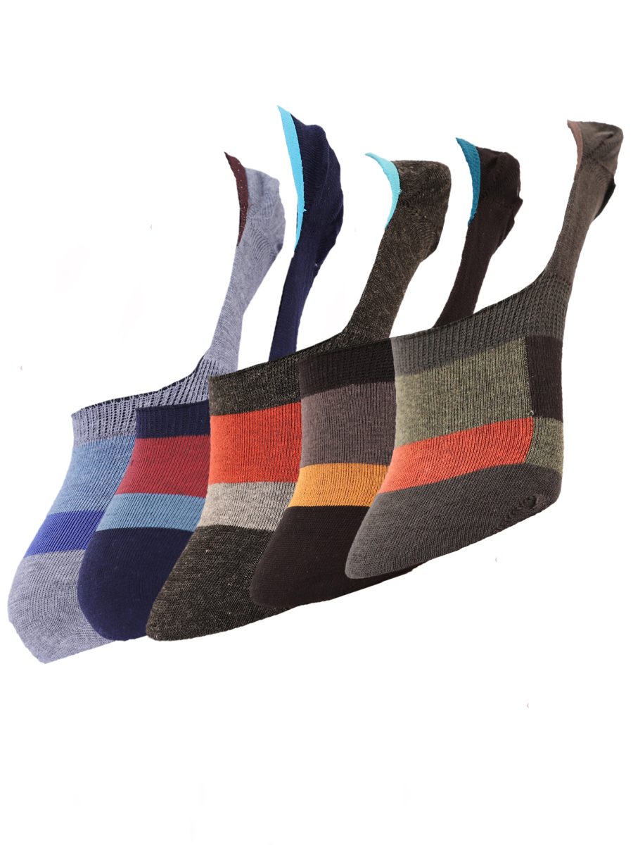 Dollar Cotton No Show Socks for Men's Free Size (Pack of 5)