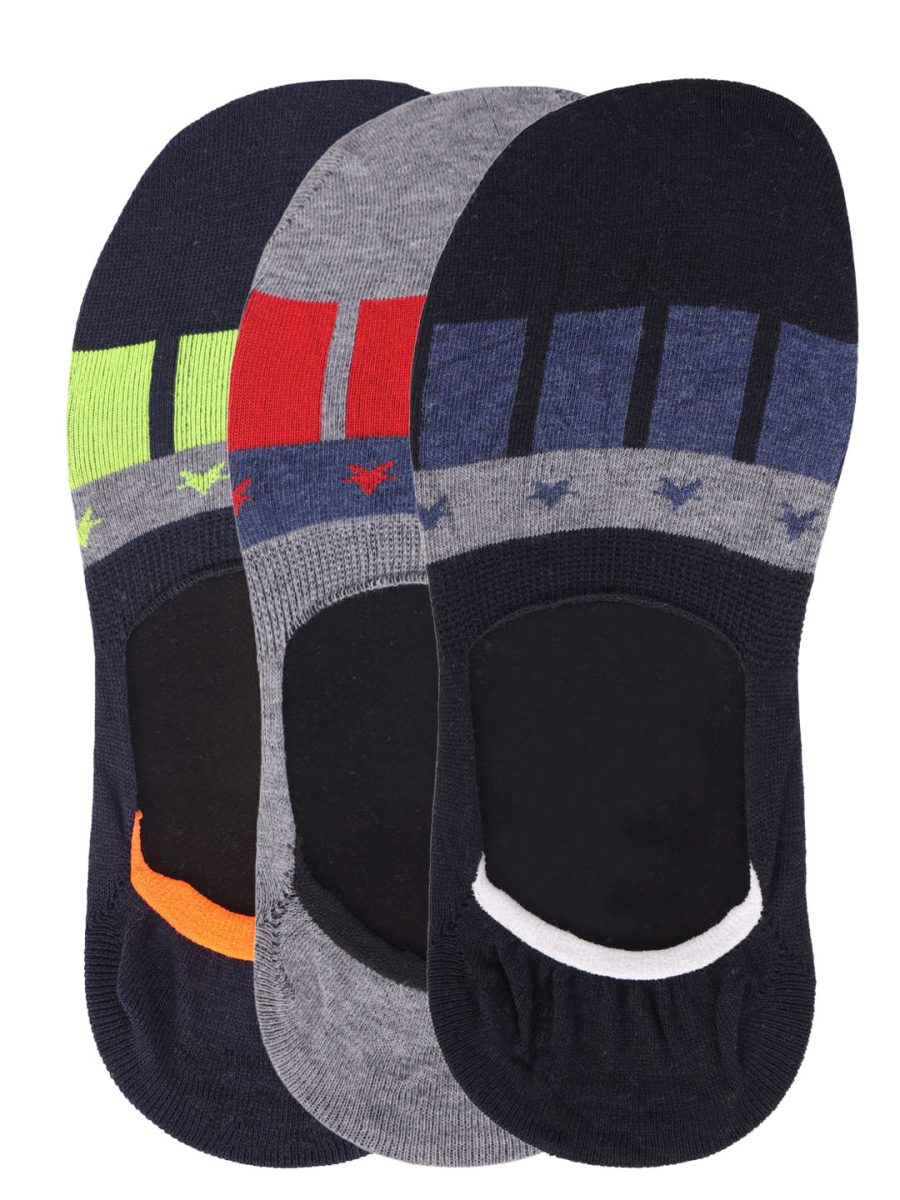Dollar Cotton No Show Socks for Men's Free Size (Pack of 3)