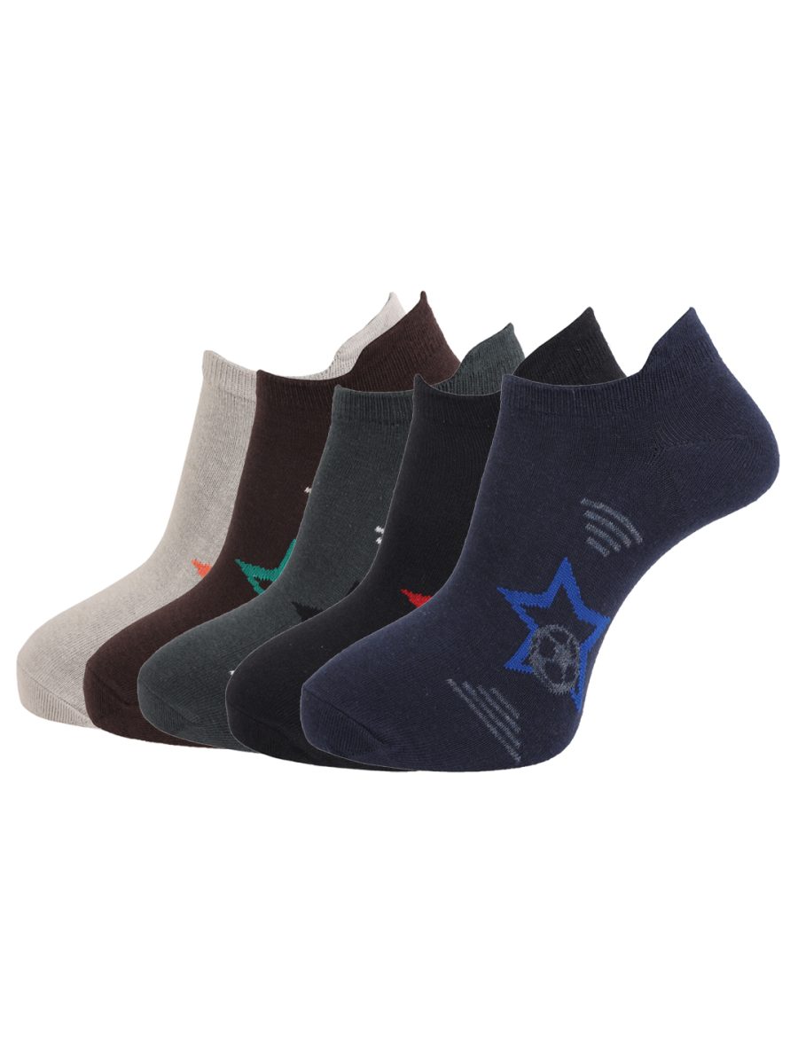 Dollar Socks Low Ankle Cotton Socks for Men's (Pack of 5)