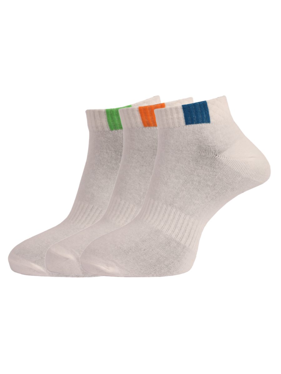 Dollar Socks Cotton Ankle Length Socks for Men's Free Size (Pack of 3)