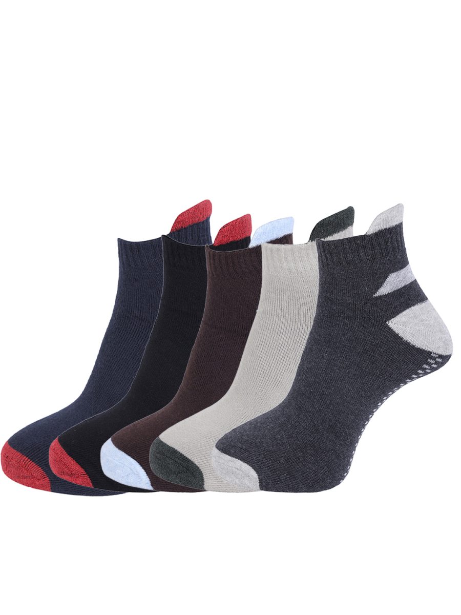 Dollar Socks Low Ankle Cotton Socks for Men's (Pack of 5)