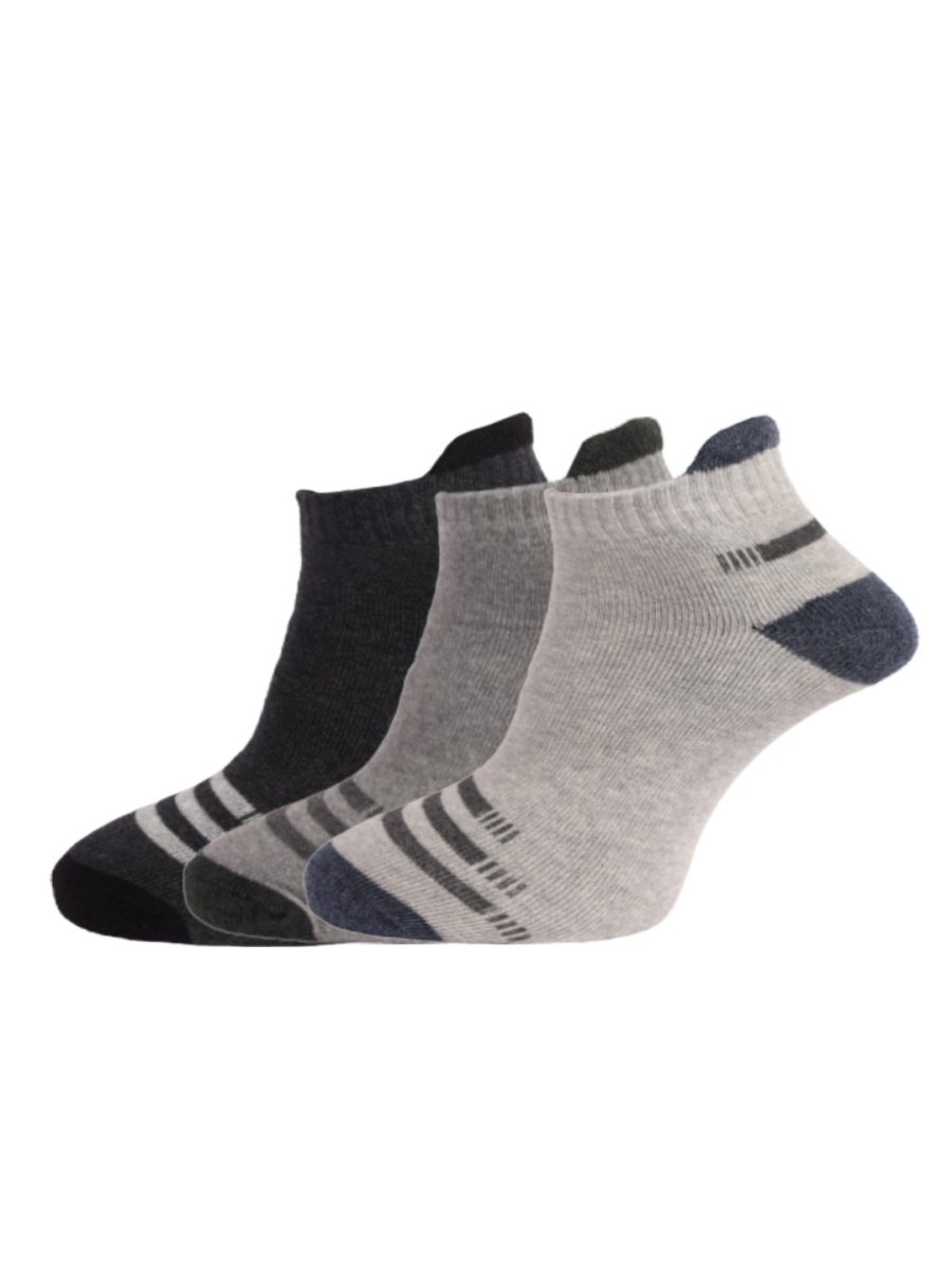Dollar Socks Cotton Ankle Length Socks for Men's Free Size (Pack of 3)