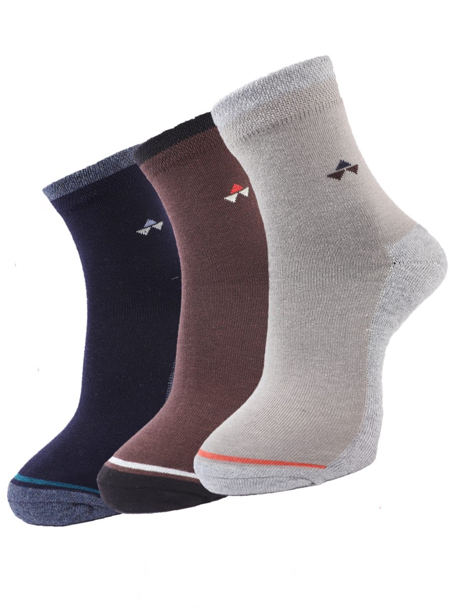 Dollar Socks Cotton Ankle Length Socks for Men's Free Size (Pack of 3)