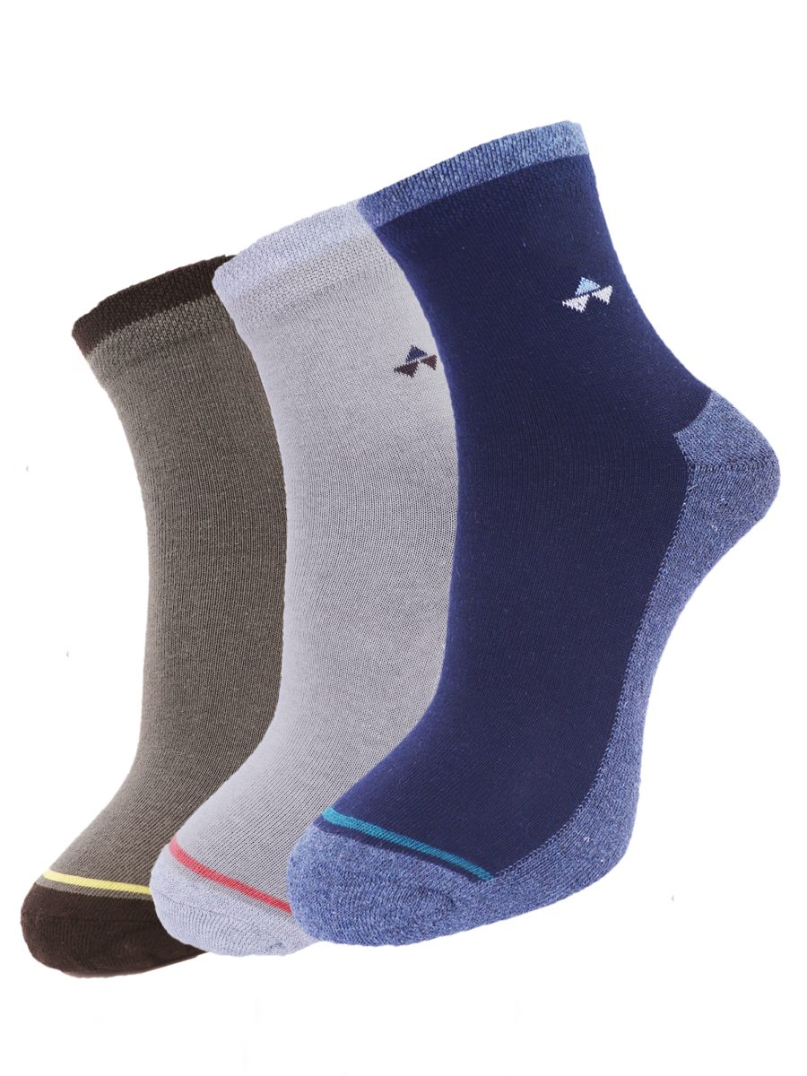Dollar Socks Cotton Ankle Length Socks for Men's Free Size (Pack of 3)