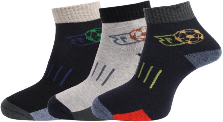 Dollar Socks Cotton Ankle Length Socks for Men's Free Size (Pack of 3)