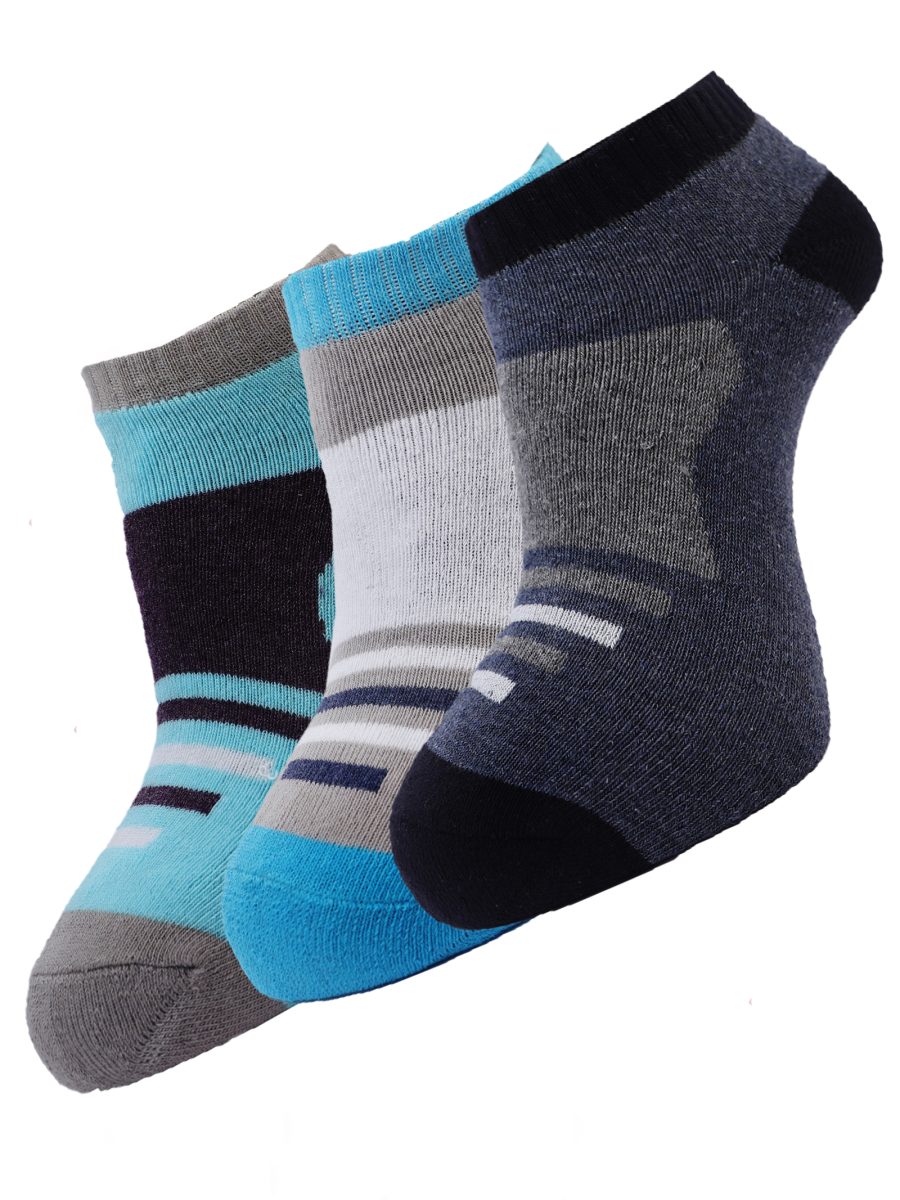 Dollar Socks Cotton Ankle Length Socks for Men's Free Size (Pack of 3)