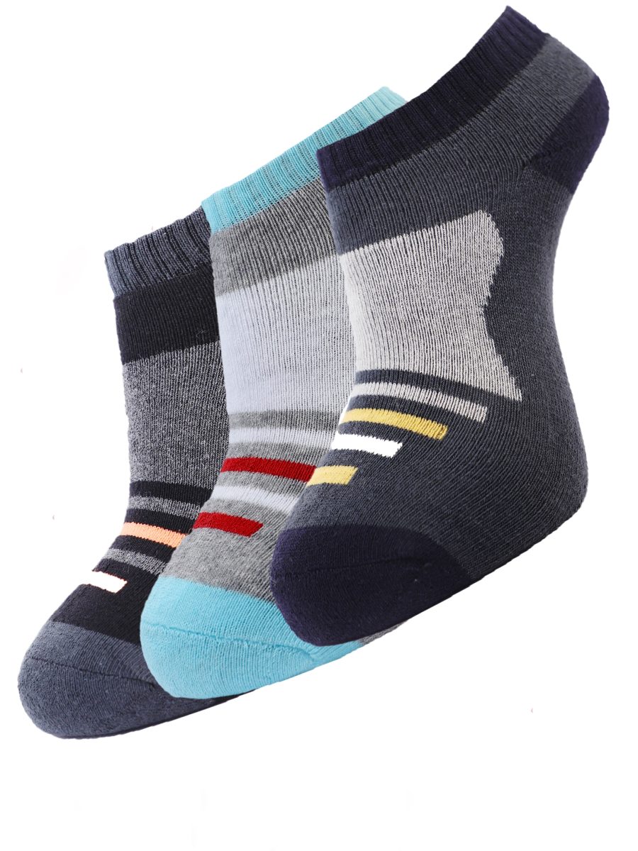 Dollar Socks Cotton Ankle Length Socks for Men's Free Size (Pack of 3)