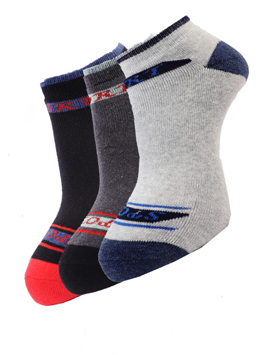 Dollar Socks Cotton Ankle Length Socks for Men's Free Size (Pack of 3)