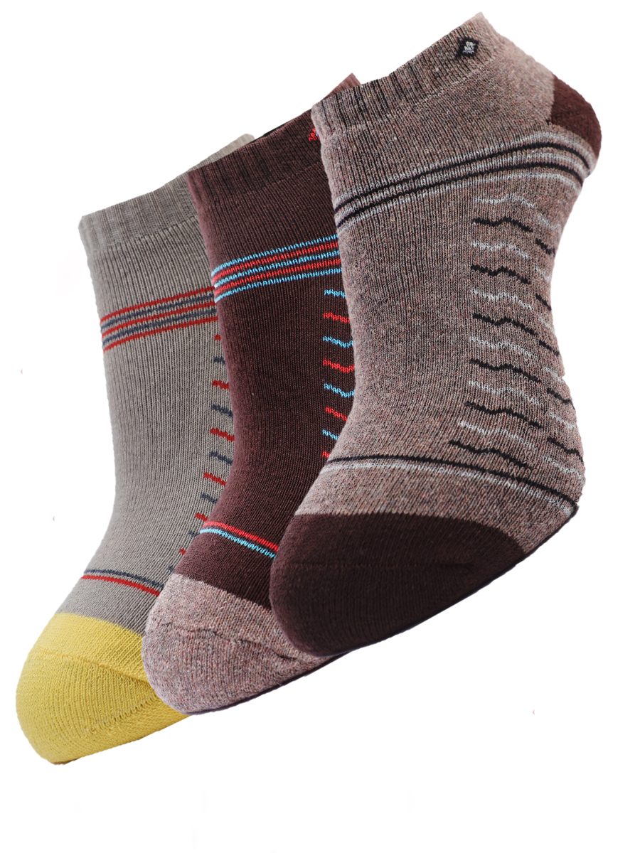 Dollar Socks Cotton Ankle Length Socks for Men's Free Size (Pack of 3)