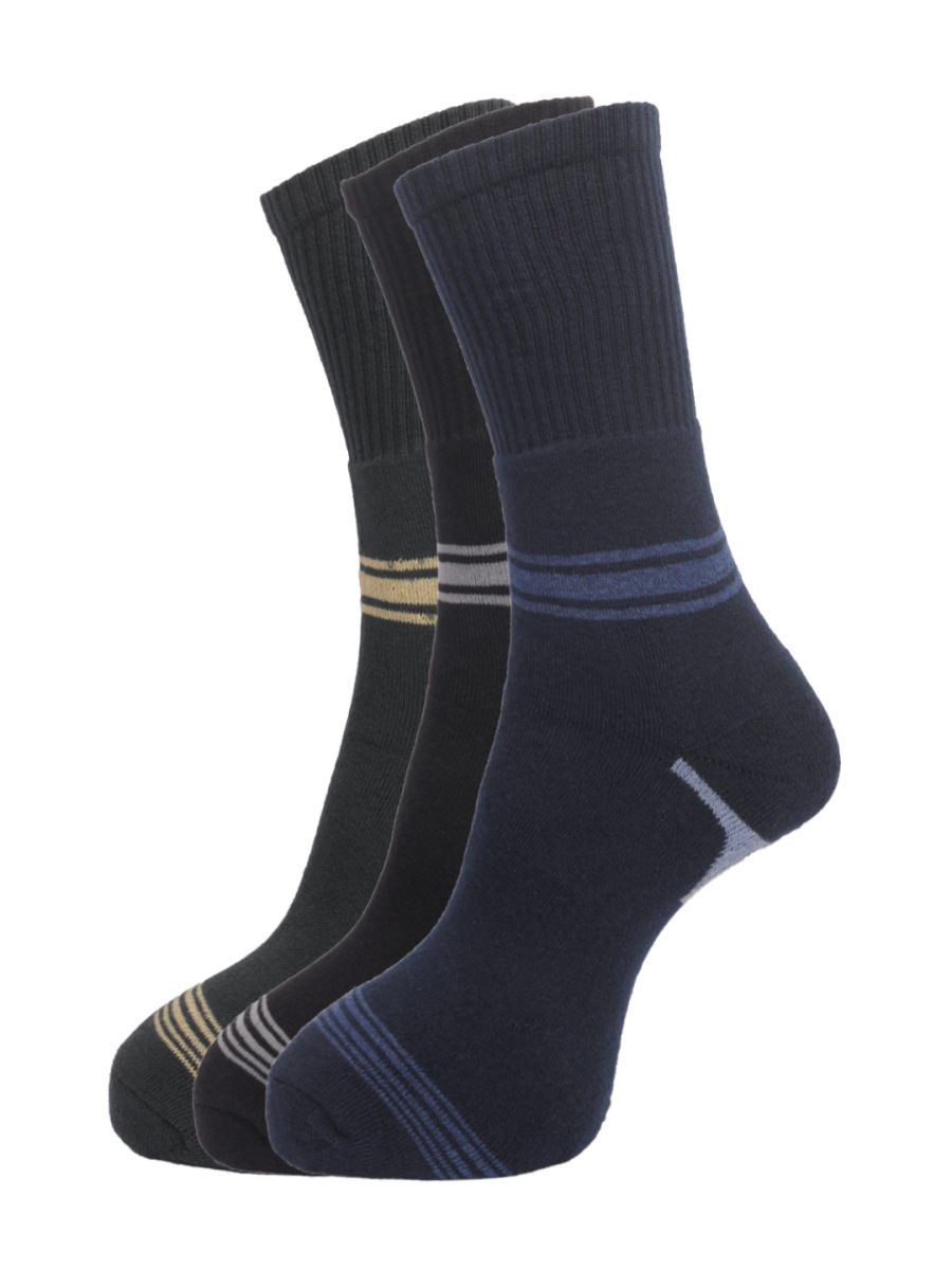 Dollar Socks Full Length Cotton Socks for Mens Free Size (Pack of 3)