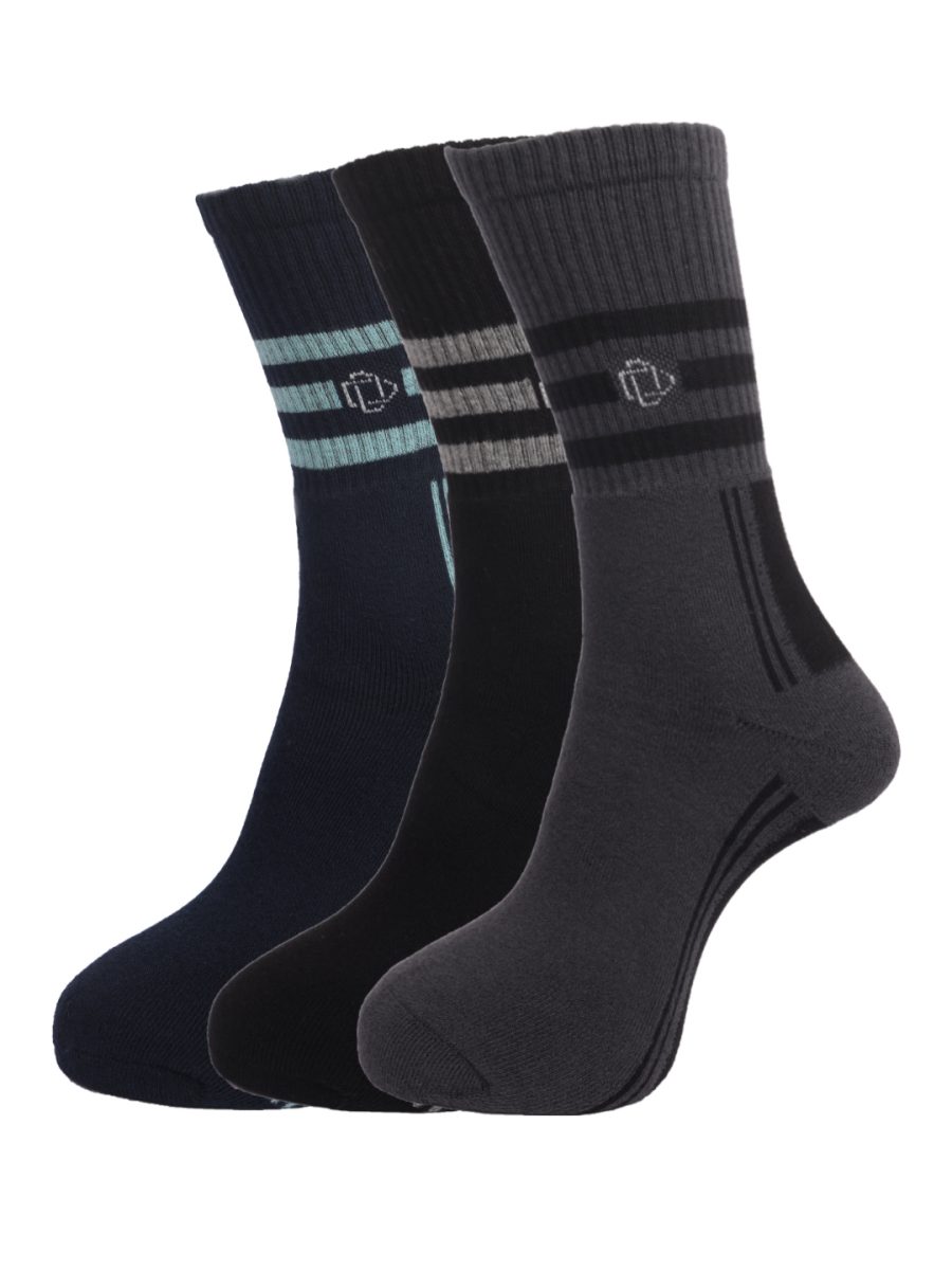 Dollar Socks Full Length Cotton Socks for Mens Free Size (Pack of 3)