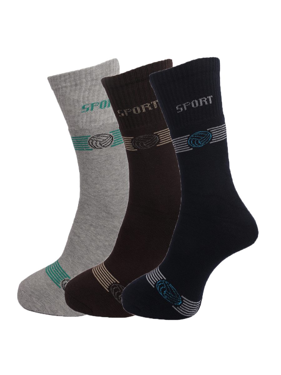 Dollar Socks Full Length Cotton Socks for Mens Free Size (Pack of 3)